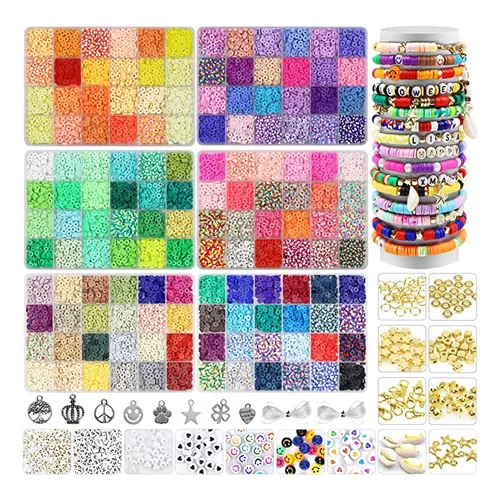 Kit para hacer pulseras 120 colores 20000 piezas 6 cajas