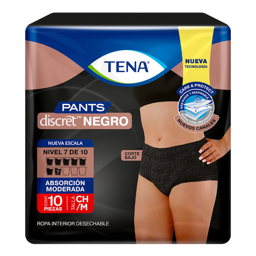 Pañales Para Adultos Tena Pants Discret Talla Ch/m X10 Talla Mediano