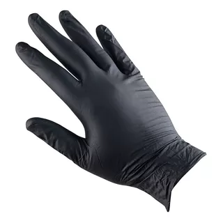 Guantes De Nitrilo Color Negro Talla M Caja De 100 Unidades