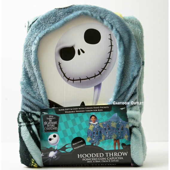 Poncho Con Capucha Niños Jack Skellington Disney Halloween