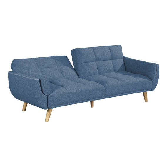 Sofa Cama Varios Cuerpos Tela Living Comedor Celeste Bauti