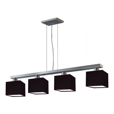 Colgante 4 Luces Pantallas Cuadradas Apto Led Luz Desing