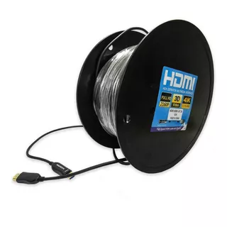 Cabo Hdmi 2.0 4k 100 Metros Fibra Ótica Alta Velocidade