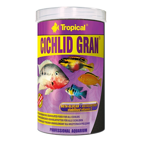 Tropical Cichlid Gran 55gr Alimento Gránulos Peces Ciclidos 