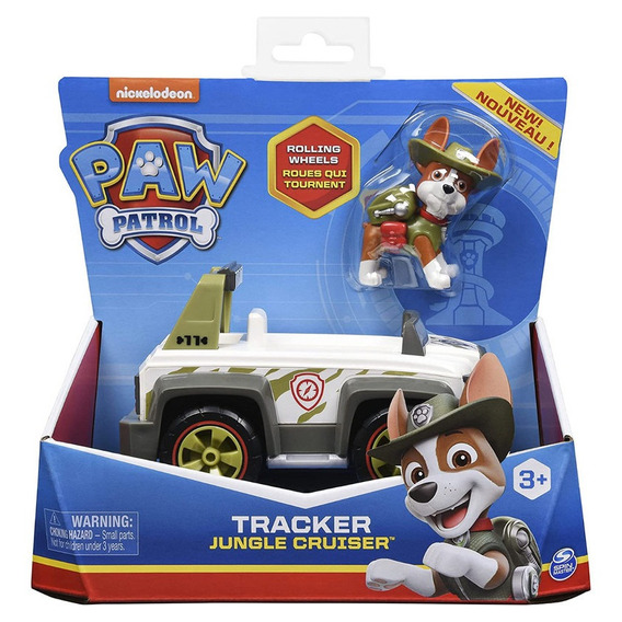 Paw Patrol Figura + Vehículo Coleccionable Tracker Básico