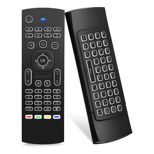 Control Teclado Air Mouse Fly Mouse Inalambrico Smart Tv Box Color Del Teclado Gris