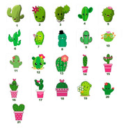 100 Tags, Topper, Apliques Para Festas Especiais  - Cactus