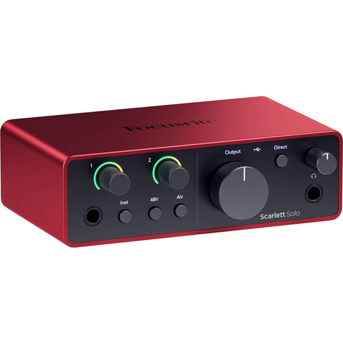 Focusrite Scarlett Solo Interfaz De Audio Usb-c 4ª Gen Color Rojo USB