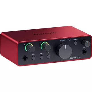 Focusrite Scarlett Solo Interfaz De Audio Usb-c 4ª Gen Color Rojo Usb