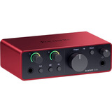 Focusrite Scarlett Solo Interfaz De Audio Usb-c 4ª Gen Color Rojo Usb