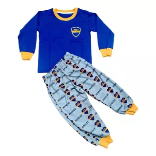 Pijama Invierno Boca Juniors Niños Infantil Largo