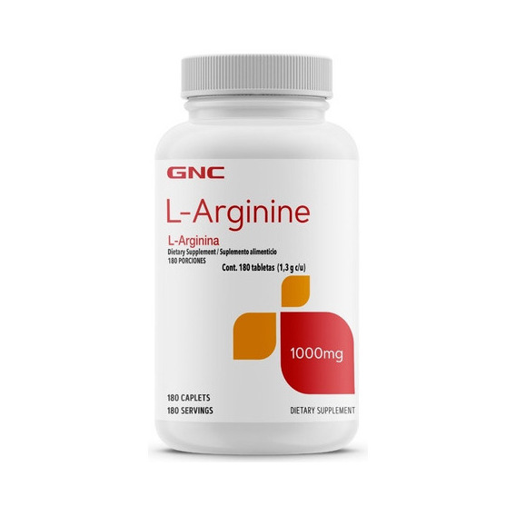 L-arginina 1000 Mg - Gnc - 180 Cápsulas Sabor Sin Sabor