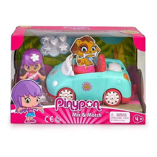 Piny Pon Vehiculo Con Figura Y Accesorios. Art 15652 Color Celeste