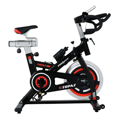 Bicicleta Spinning Profit Topaz Sistema Banda Gym Cardio Color Rojo