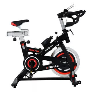 Bicicleta Spinning Profit Topaz Sistema Banda Gym Cardio Color Rojo