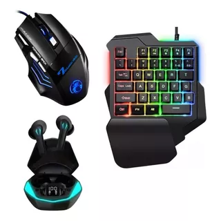 Kit Gamer Mobile Para Celular - Mini Teclado Mouse E Fone Bt