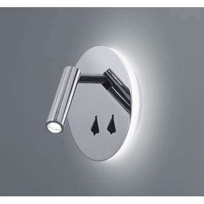 Aplique Led Aplique Bed Duplo Con Interruptor Cromo Gmg  - Cromo