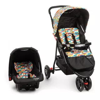 Carrinho De Bebê 3 Rodas Voyage Delta Ts Duo Pro Travel System Delta Colorê Com Chassi De Cor Preto