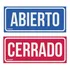 Cartel Letrero Abierto Cerrado 28 X 12cm Con Ventosa Truper