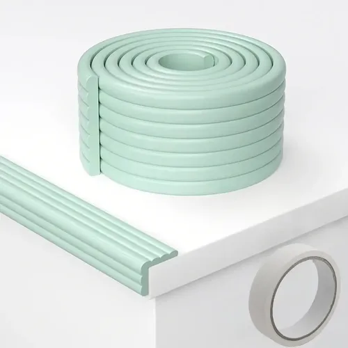 Protector de bordes 100% silicona, protectores de esquinas suaves para niños, a prueba de bebés, protector de borde adhesivo de 3.3 pies para seguridad de los niños, cajones infantiles para muebles