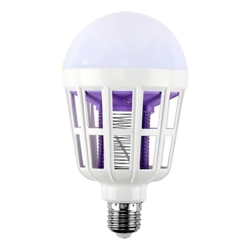 Lampara Foco Led Repelente Mosquitos Moscas Insectos Color Blanco