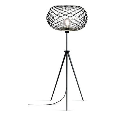 Lampara De Pie Nest P Diseño Metalico Negro Nk Negro