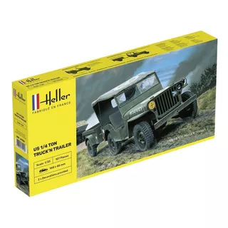 Jeep Willis E Trailer - 1/35 - Heller 81105