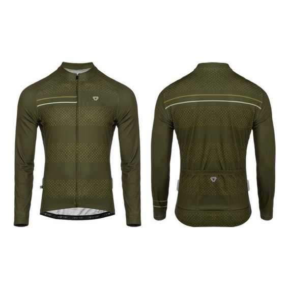 Jersey Ciclismo M/l Hombre Gw Half And Half Oliva