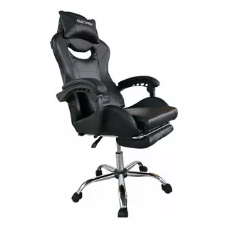 Silla De Escritorio Tribeca Sf2310 Gamer Ergonómica  Negra Con Tapizado De Cuero Sintético