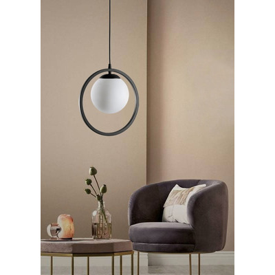 Colgante 1 Luz Marsella Aro Globo Opal Apto E27 Deco