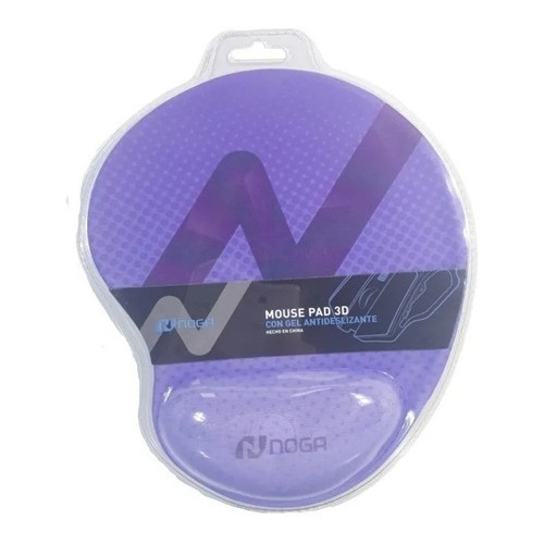 Mouse Pad Apoya Muñeca Con Gel Antideslizante 3 D Color Violeta