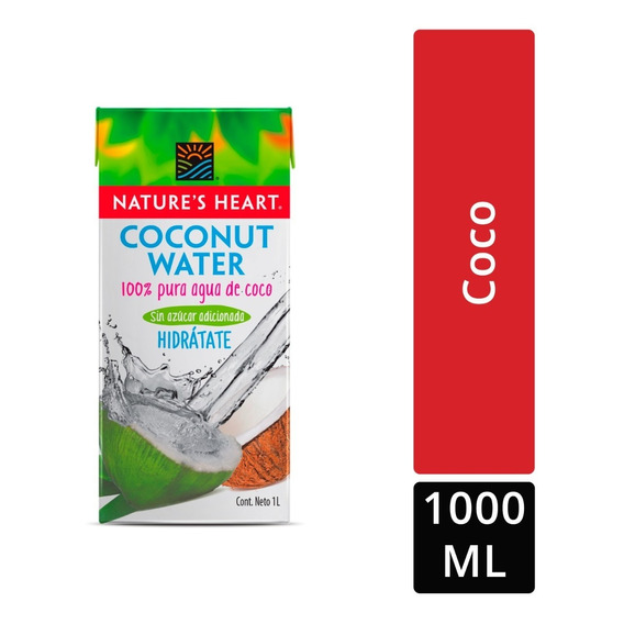 Agua De Coco Nature's Heart® 100% Natural 1000ml