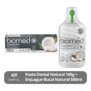 Kit Biomed Whitening Pasta Dental 100g + Enjuague 500ml