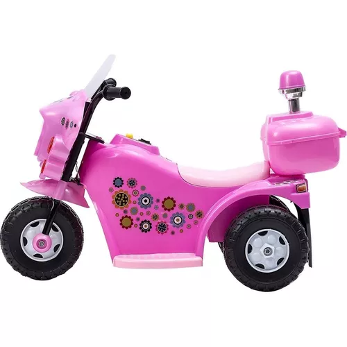 Mini Moto Elétrica Infantil Preta 6v Motostar - Brink+