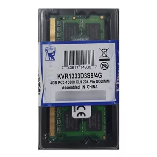 Kingston Memoria Ram Ddr3 1333 Pc3-10600 4gb Laptop
