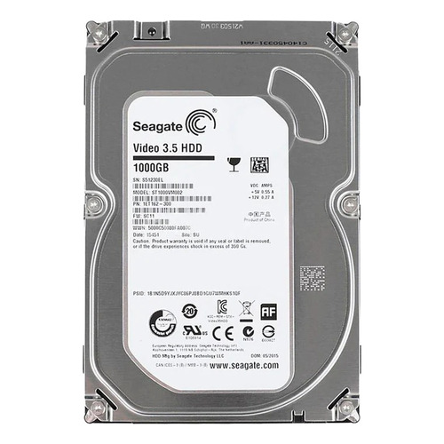 Disco Duro Interno 1tb Seagate 5900rpm Sata Pc Pull Color Plateado