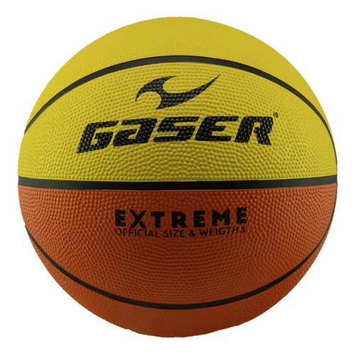 Balón Basketball Pocket Multicolor No. 3 Gaser Envió Gratis Color Naranja/Amarillo