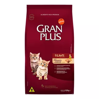 Ração Gran Plus Para Gatos Filhotes Frango E Arroz 10,1kg