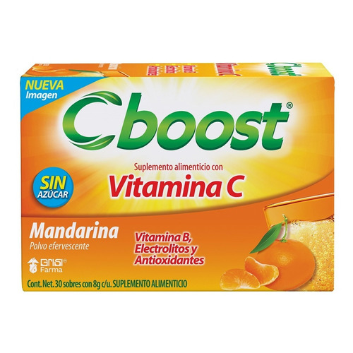 C-boost Vitamina C Polvo Efervescente Mandarina 8g-30 Sobres