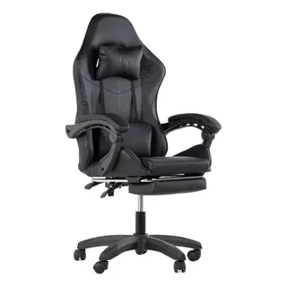 Silla De Escritorio Kingshouse Gamerred Gamer Ergonómica  Negra Con Tapizado De Cuero Sintético