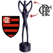 Estátua Pai E Filho Com Escudo Crf Do Flamengo - Decoração