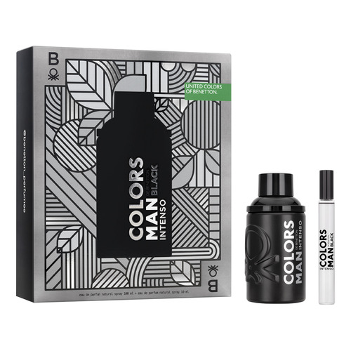 Perfume Hombre Benetton Colors Black Intenso Edp 100ml Set 2