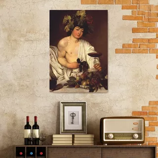 Cuadro Tela Canvas Arte Baco Vino Caravaggio 50x40cm
