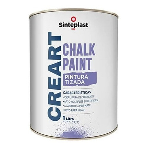 Creart Chalk Pintura A La Tiza Sinteplast 1l Color Blanco Algodon