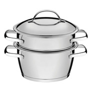 Cuscuzeira Cozi Vapore Aço Inox Allegra 2 Peças Tramontina