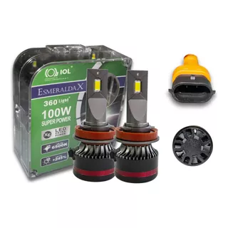 Kit 2 Foco Led H11 Hid Led Csp Nitrogeno Canbus 200w Fija