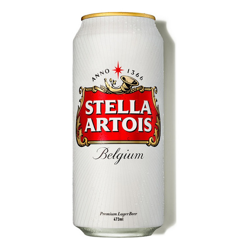Cerveza Stella Artois European Pale Lager lata 473 mL