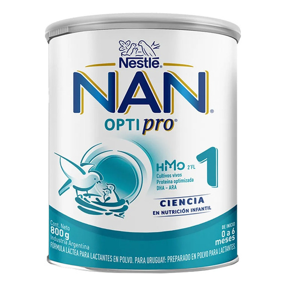 2un Leche De Formula Nan 1 Optipro 800grs 0a6 Meses - Lata