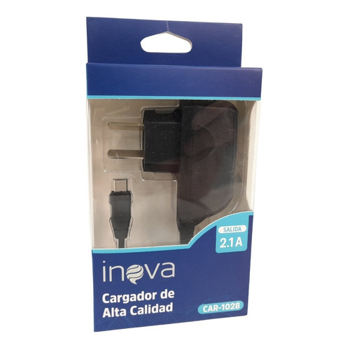 Cargador De Teléfono Inova Car1028 Cable Micro Usb 2.1a Full