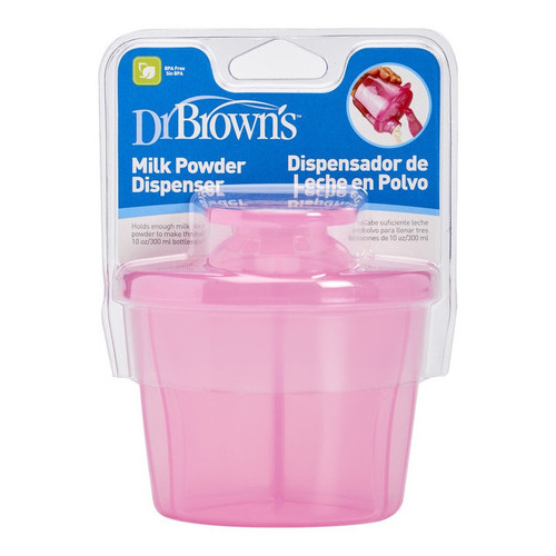 Dr. Brown's: Dispensador De Leche En Polvo Rosa 10 Oz 300ml Color Rosa pálido